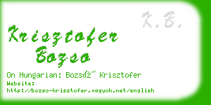 krisztofer bozso business card